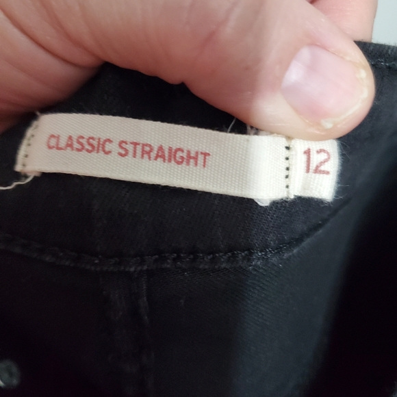 Levi's Classic Straight Black Size 12 Women's - Picture 9 of 11